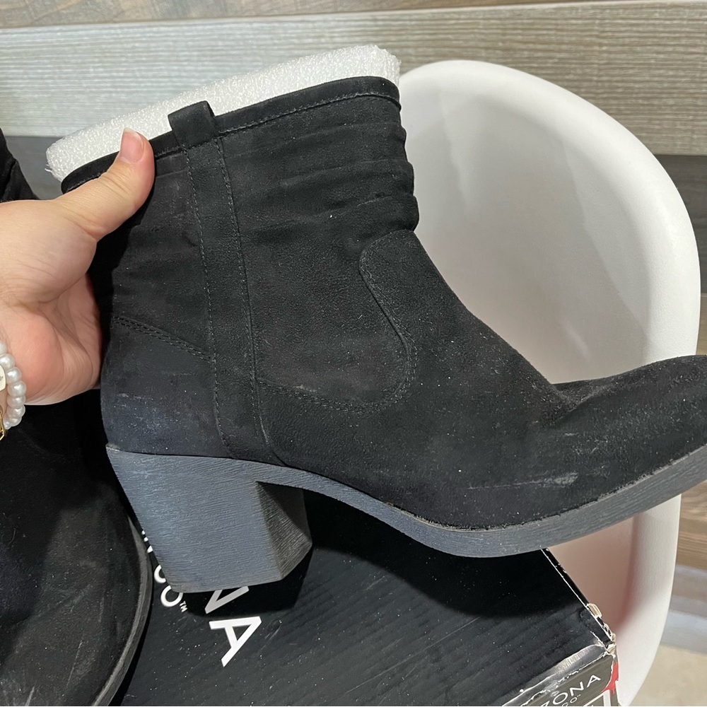 Arizona Black Suede Booties - Picture 6 of 7